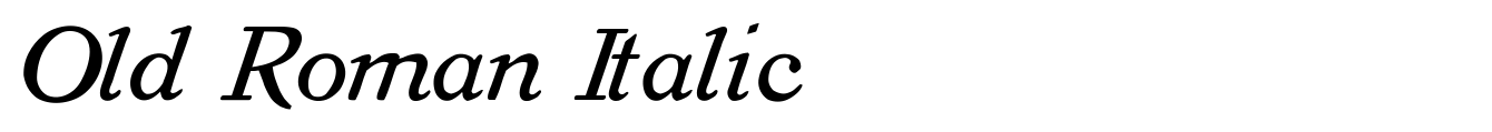 Old Roman Italic